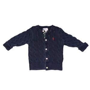 Ralph Lauren Navy Blue Button Up Cardigan Size 6 months